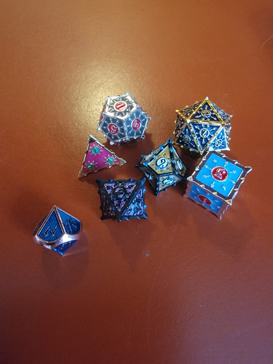 Customer photo review of Mystery Metal *Mixed* Dice Set