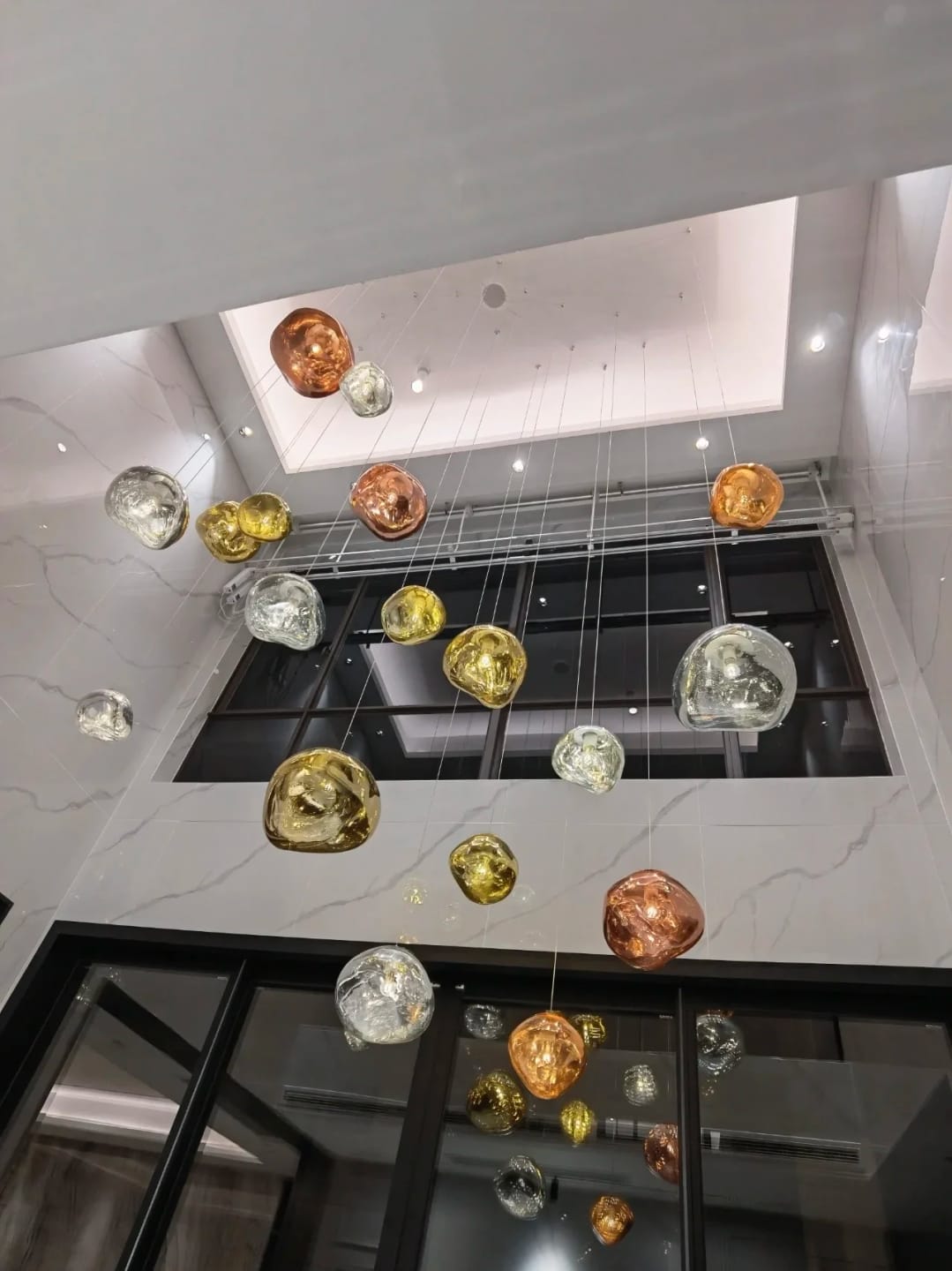 Customer photo review of Lava Bubble Pendant Chandelier