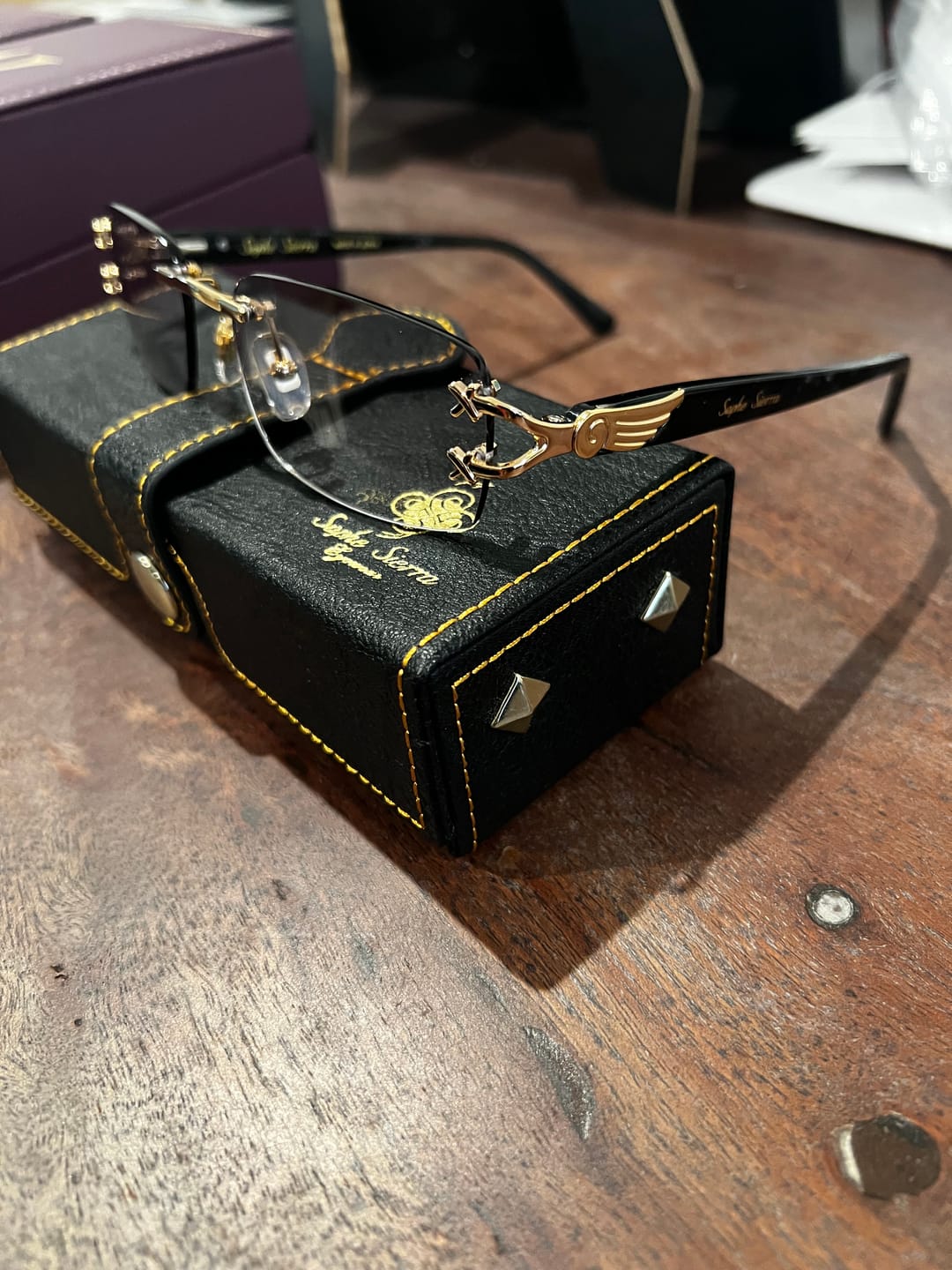 Customer photo review of 18K GOLD BLACK MARBLE