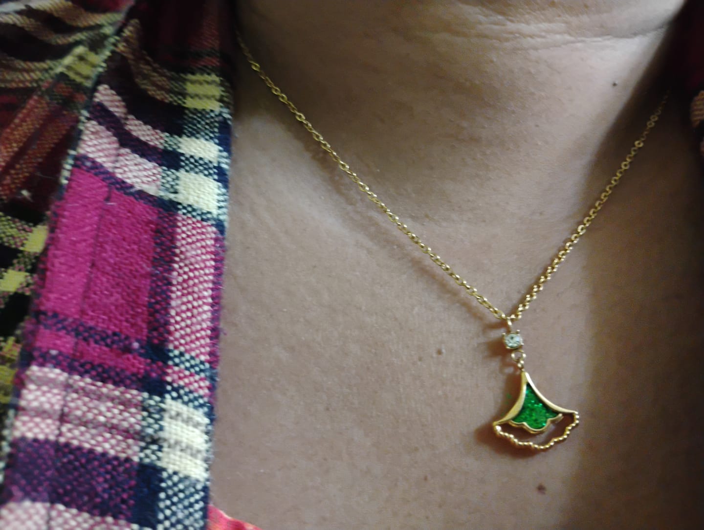 Customer photo review of Ginkgo Leaf Pendant