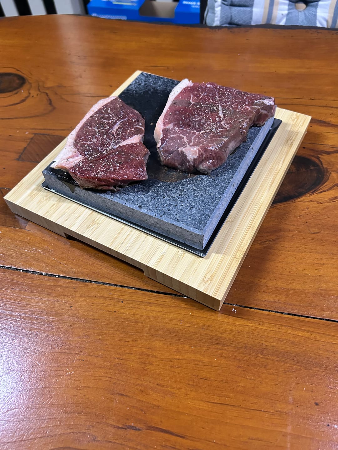 Customer photo review of The SteakStones Sizzling Steak Plate