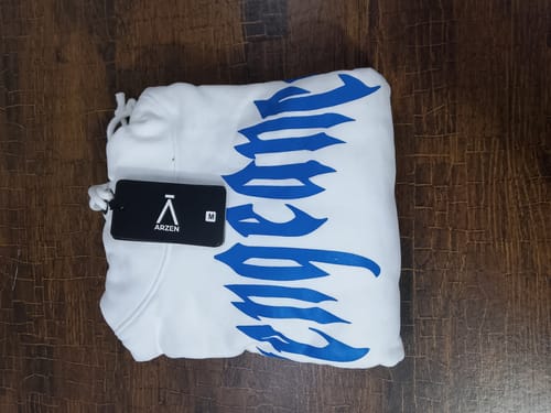 Customer photo review of WHITE VENGEANCE HOODIE