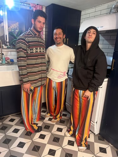 Customer photo review of Premium Serape Dos Super Soft Wide-leg Pajama/Sweats Bottoms