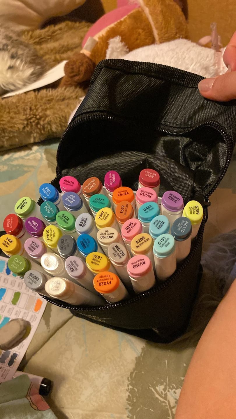 Customer photo review of Ohuhu - Set 40 Marcadores al Alcohol Oahu Doble Punta