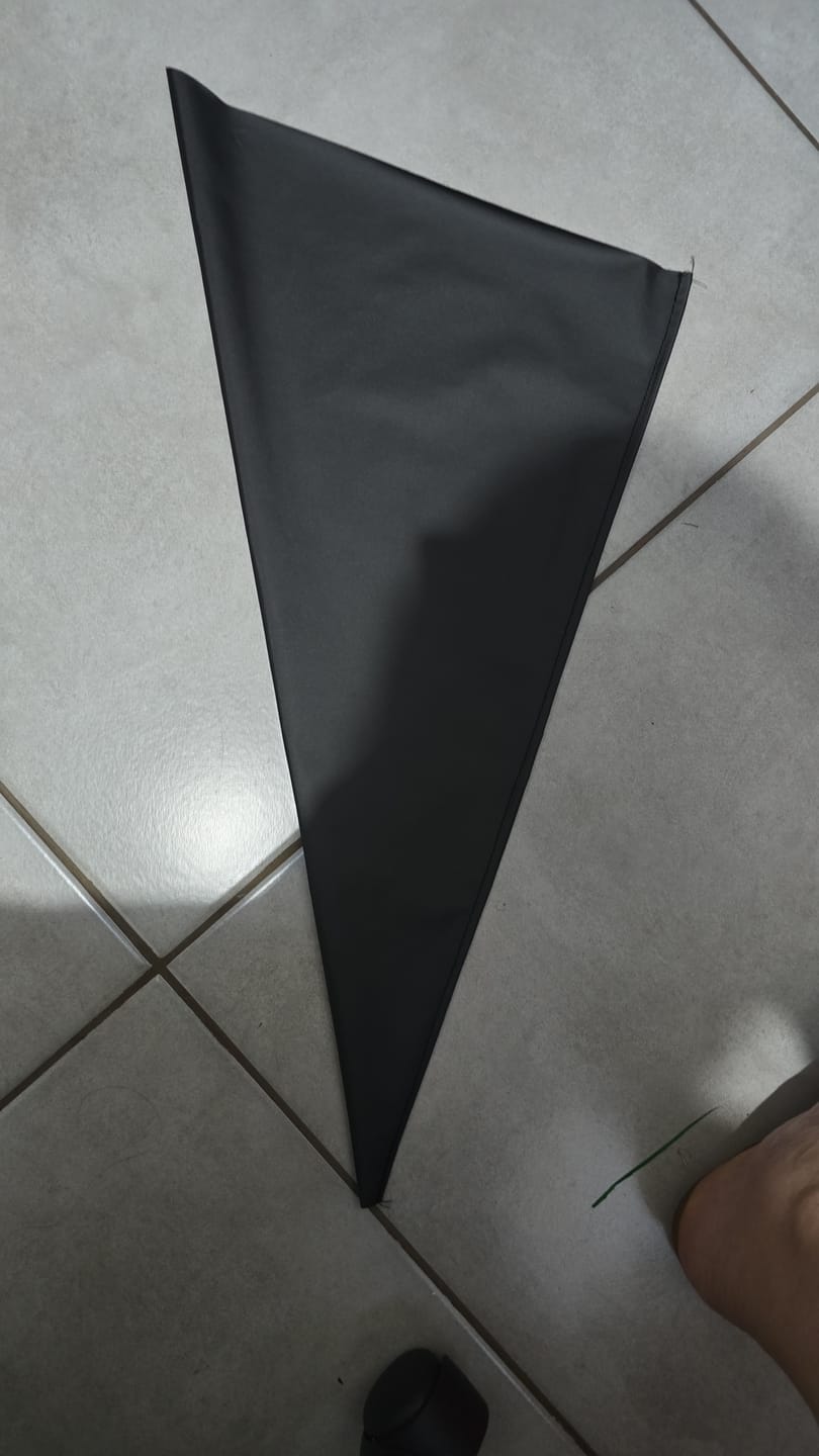 Customer photo review of NYLON 190T EMBORRACHADO COR PRETO