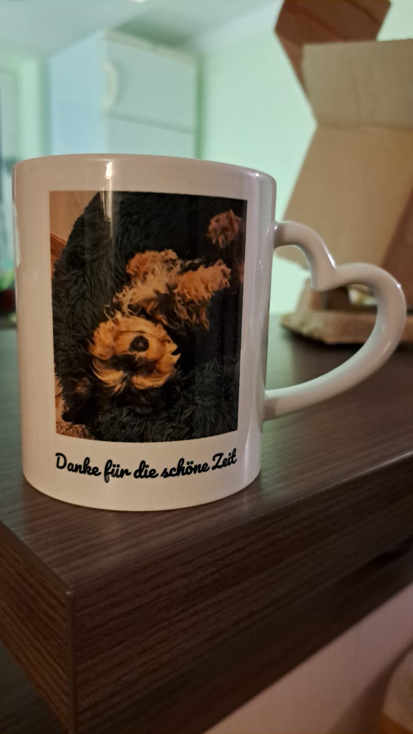 Customer photo review of Tasse mit Foto und Wunschtext - Personalisierte Tasse