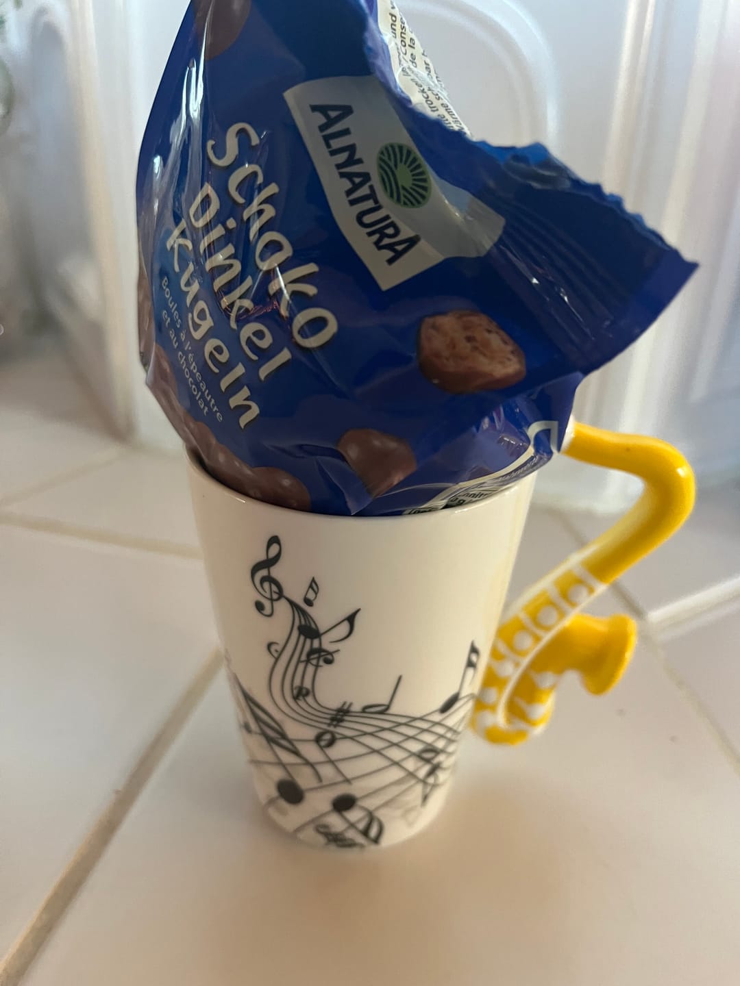 Customer photo review of Originelle Tasse – Saxophon