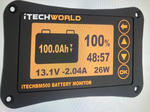 Customer photo review of iTECHBM500 (NEW 2024 Model) - 500Amp Battery Monitor with Shunt