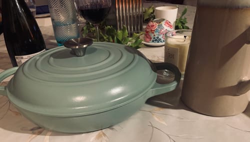 Customer photo review of Belleek Living Cast Iron Shallow Covered Casserole