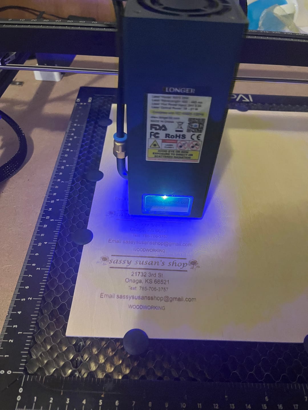 Customer photo review of Longer RAY5 5W/10W/20W Laser Engraver