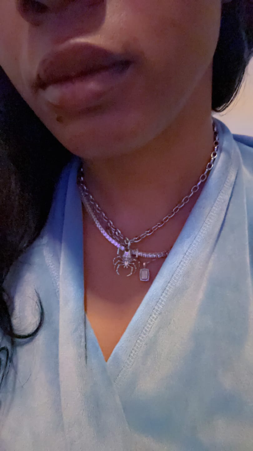 Customer photo review of SPIDER SKULL PENDANT