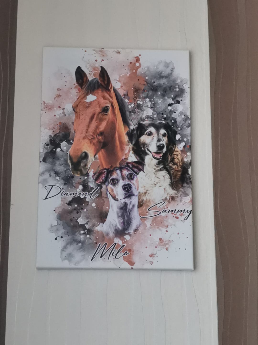 Customer photo review of Tierisches Wasserfarben Hunde Portrait