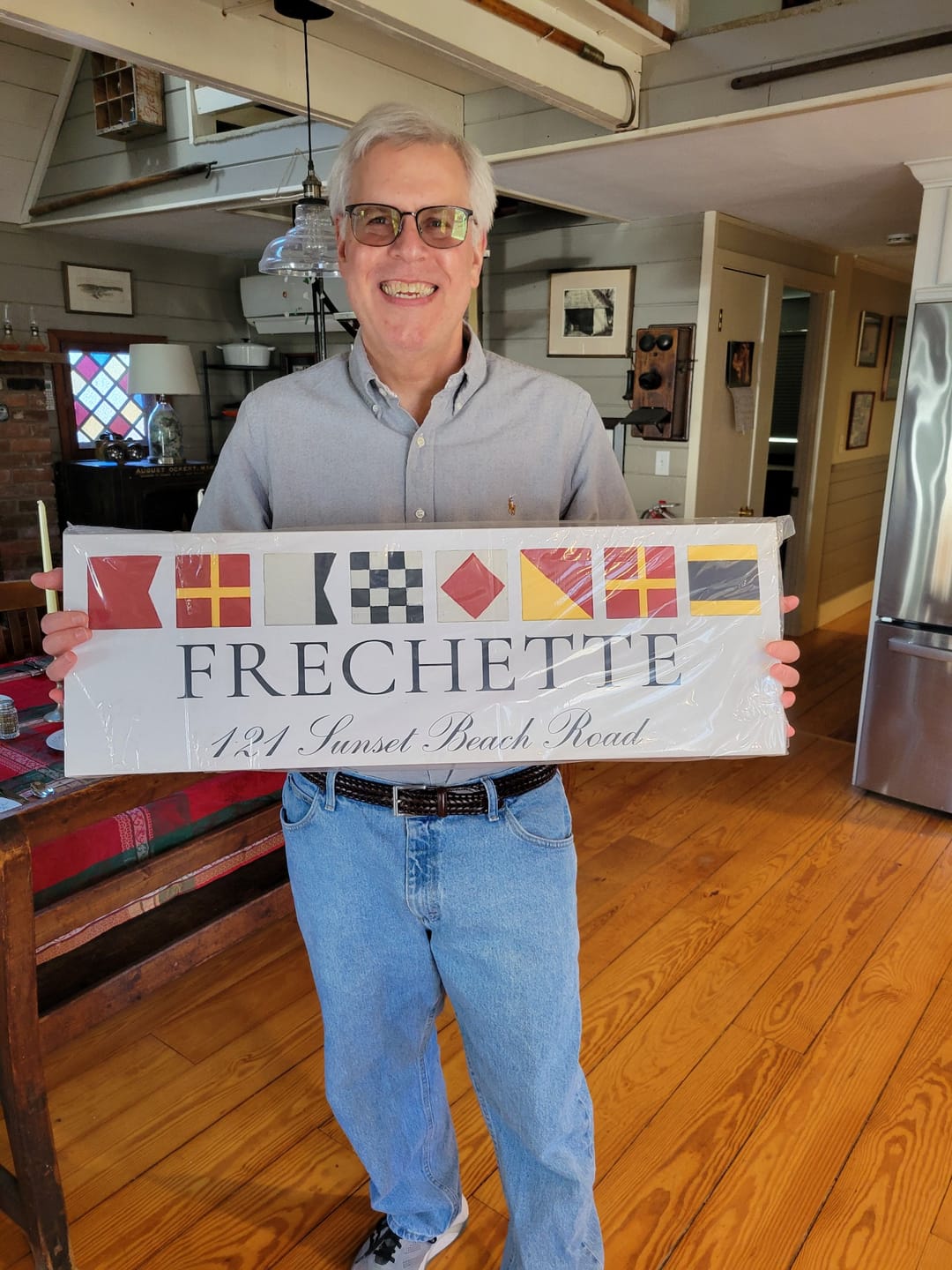 Customer photo review of Personalized Nautical Flags Wall Decor