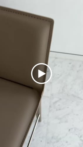 Customer video review of Mycroft Saddle Leather Bar Stool MLL-B43-khaki