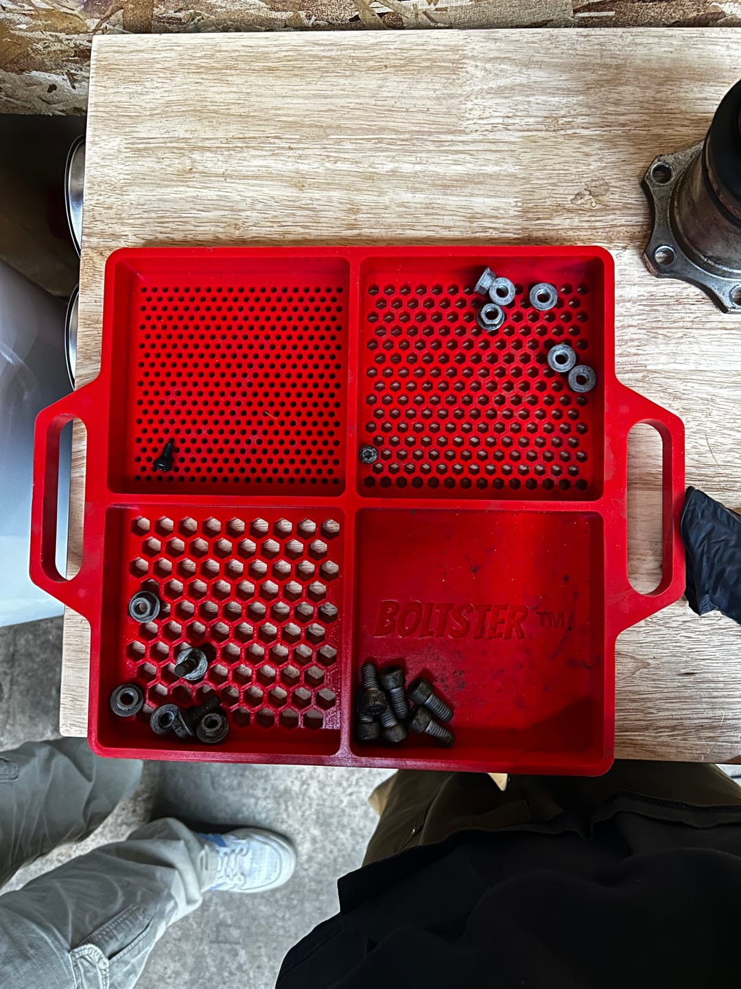 Customer photo review of Boltster Flexible Organizing Tray