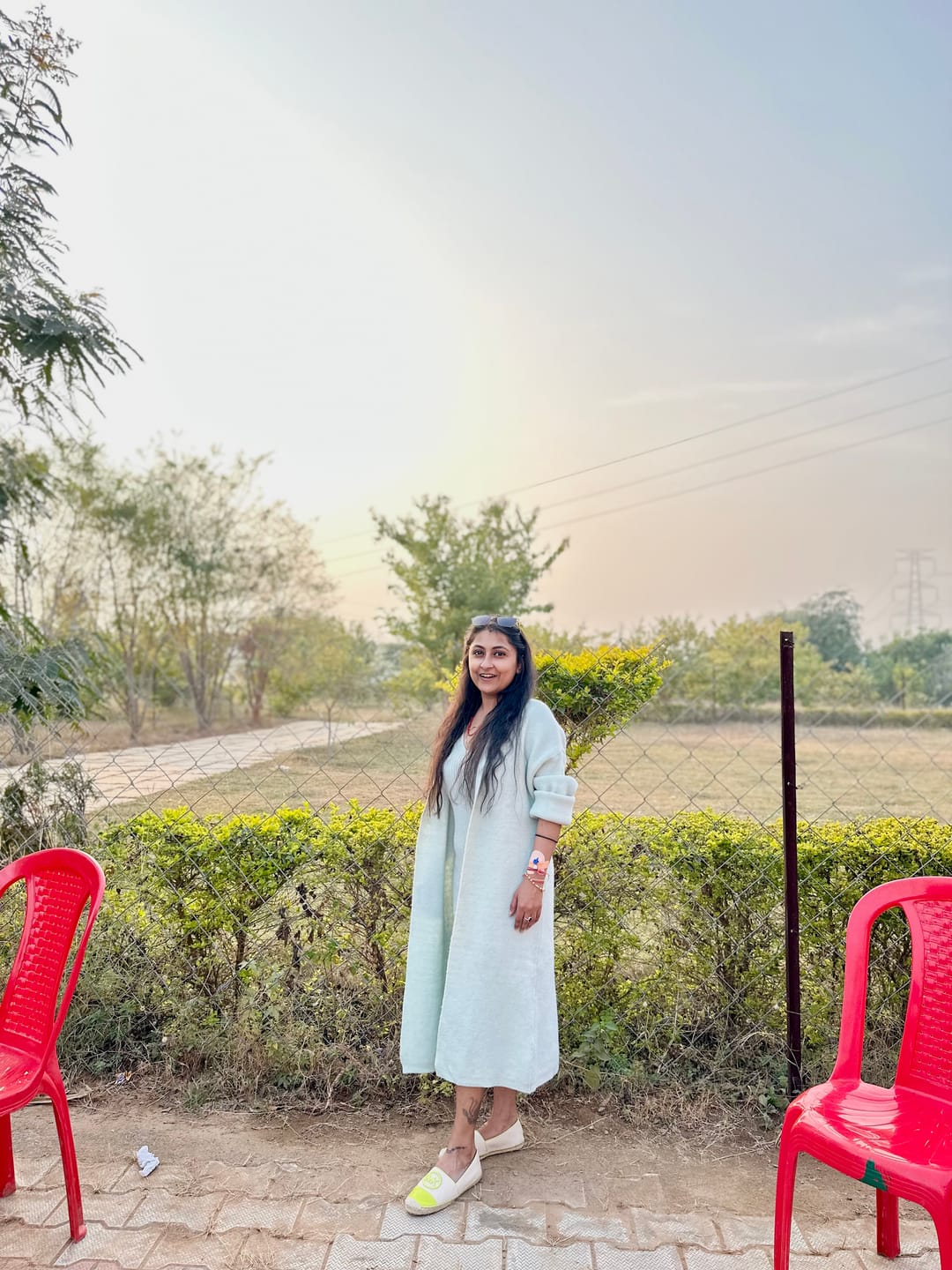 Customer photo review of Manie Bodycon Dress with Woolen Coat