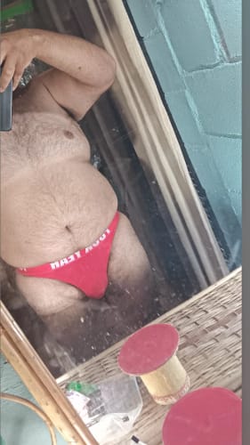 Customer photo review of RED WAISTBAND THONG