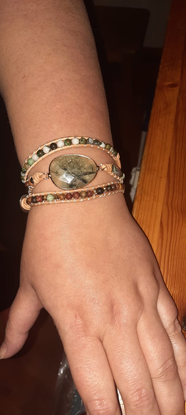 Customer photo review of Beruhigendes Jade Wickelarmband | Australischer Jade Stein | Boho