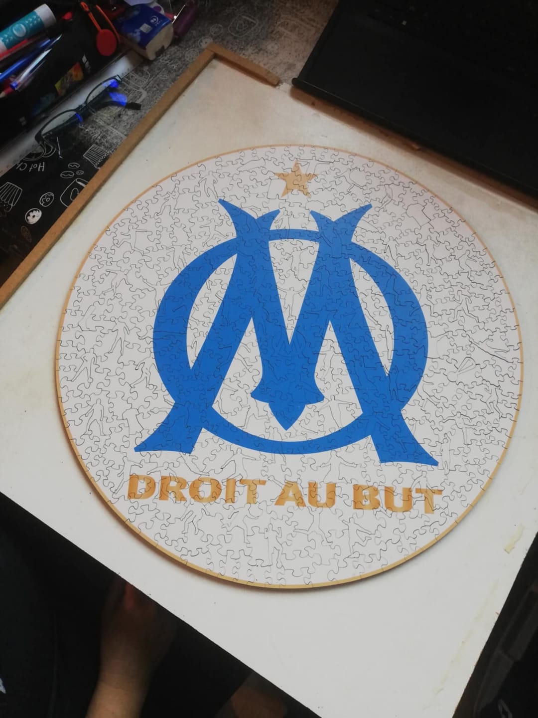 Customer photo review of Logo Olympique de Marseille® - Puzzle en Bois