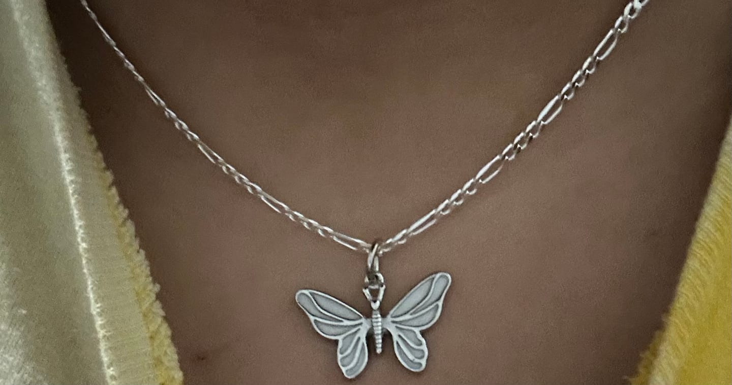 Customer photo review of BUTTERFLY PENDANT