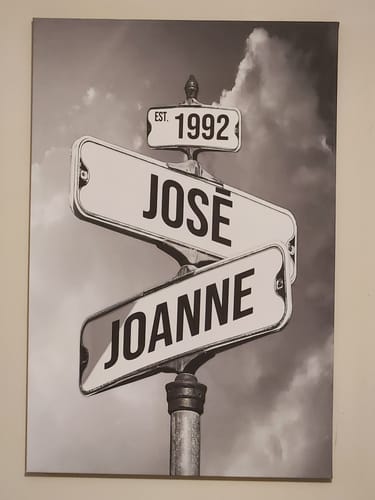 Customer photo review of COUPLES DATE OF LOVE by Cstm Canvas