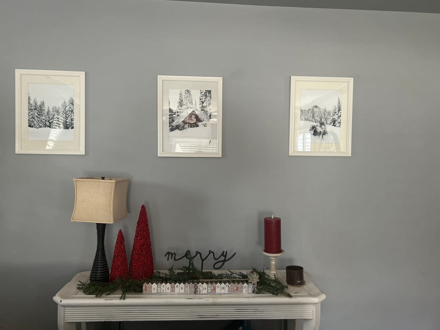 Customer photo review of Christmas Decoration Gallery Set of 3 Piece Wall Art