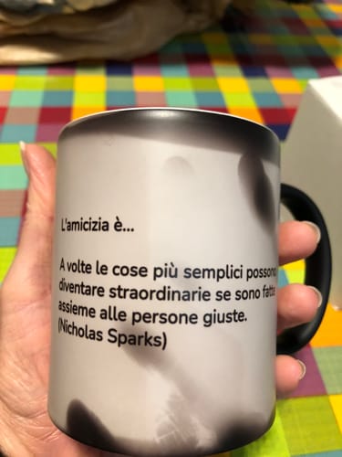 Customer photo review of Tazza magica personalizzata 325ml