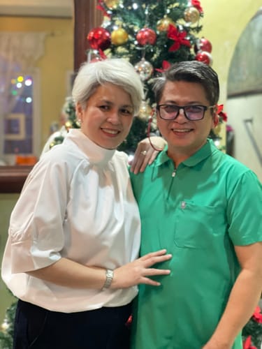 Customer photo review of Zip-Up Polo MoveTech® Scrub Top - Men / Navy