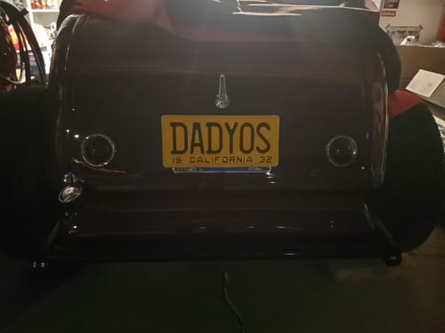 Customer photo review of 1932 CALIFORNIA LICENSE PLATE 6"x14" (351.5mm x 156.5mm)