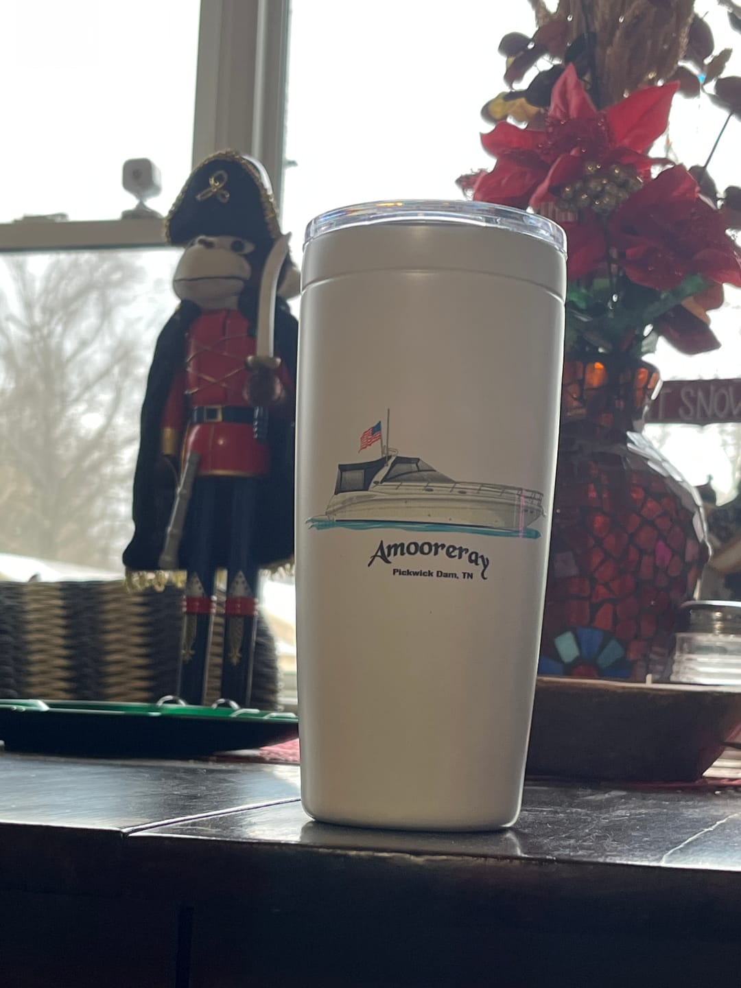 Customer photo review of Custom 20 oz. Stainless Steel Boat Tumbler