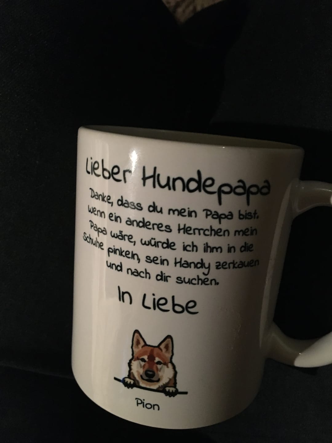 Customer photo review of Lieber Hundepapa - Individuelle Tasse
