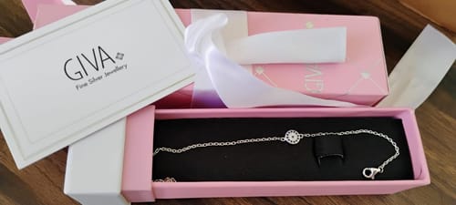 Customer photo review of Silver Evil Eye Bracelet