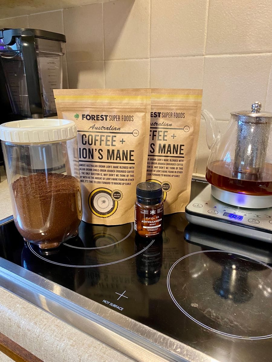 Customer photo review of Australian Coffee + Lions Mane Mushroom
