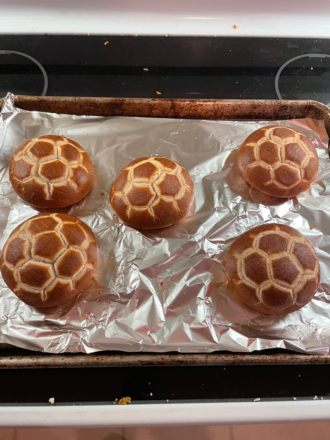 Customer photo review of Pretzel Sandwich Rolls (5 pack)