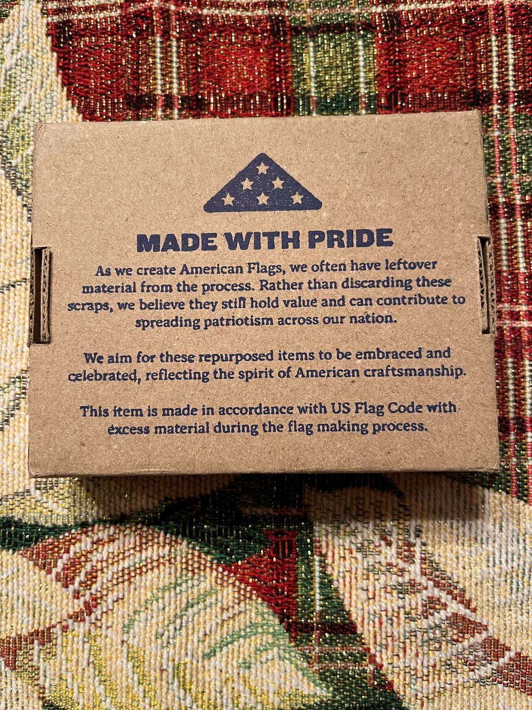 Customer photo review of Old Glory Wallet