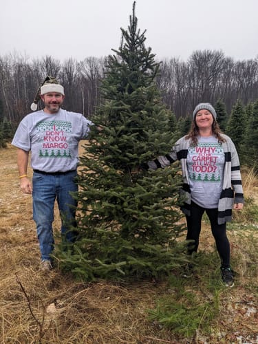 Customer photo review of Why Is The Carpet All Wet Todd Christmas Vacation T-Shirt