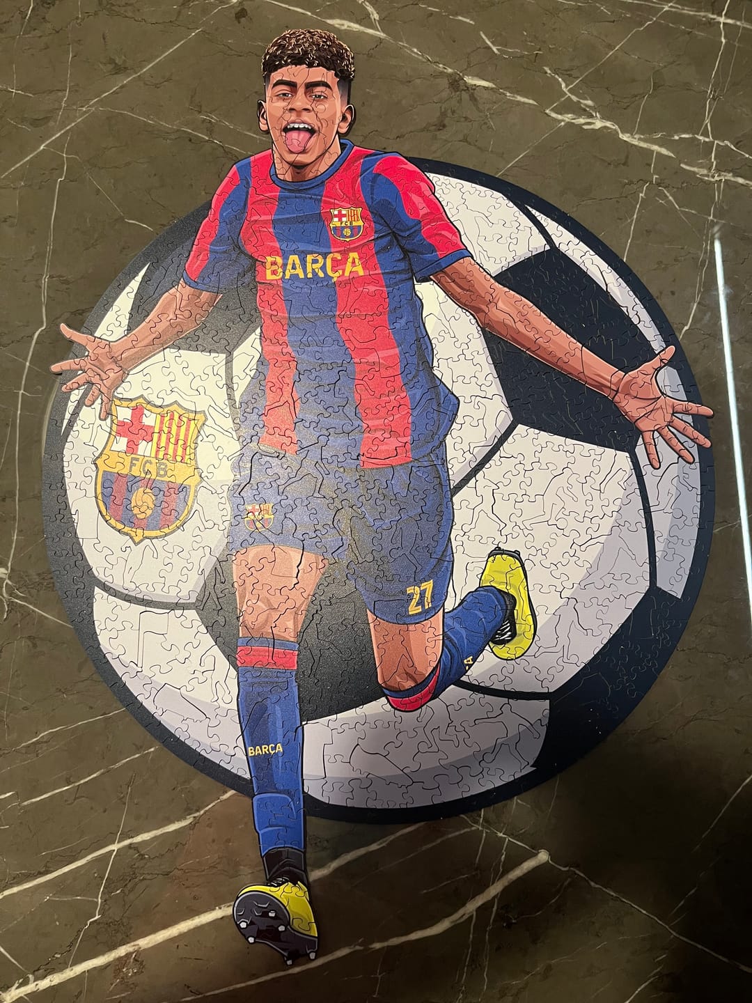 Customer photo review of Lamine Yamal - Wooden Puzzle