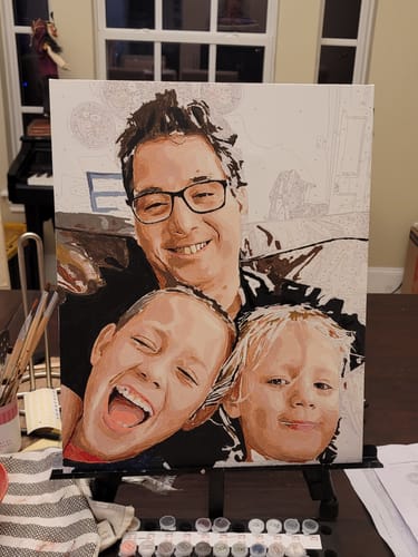 Customer photo review of Custom Paint By Numbers Kit