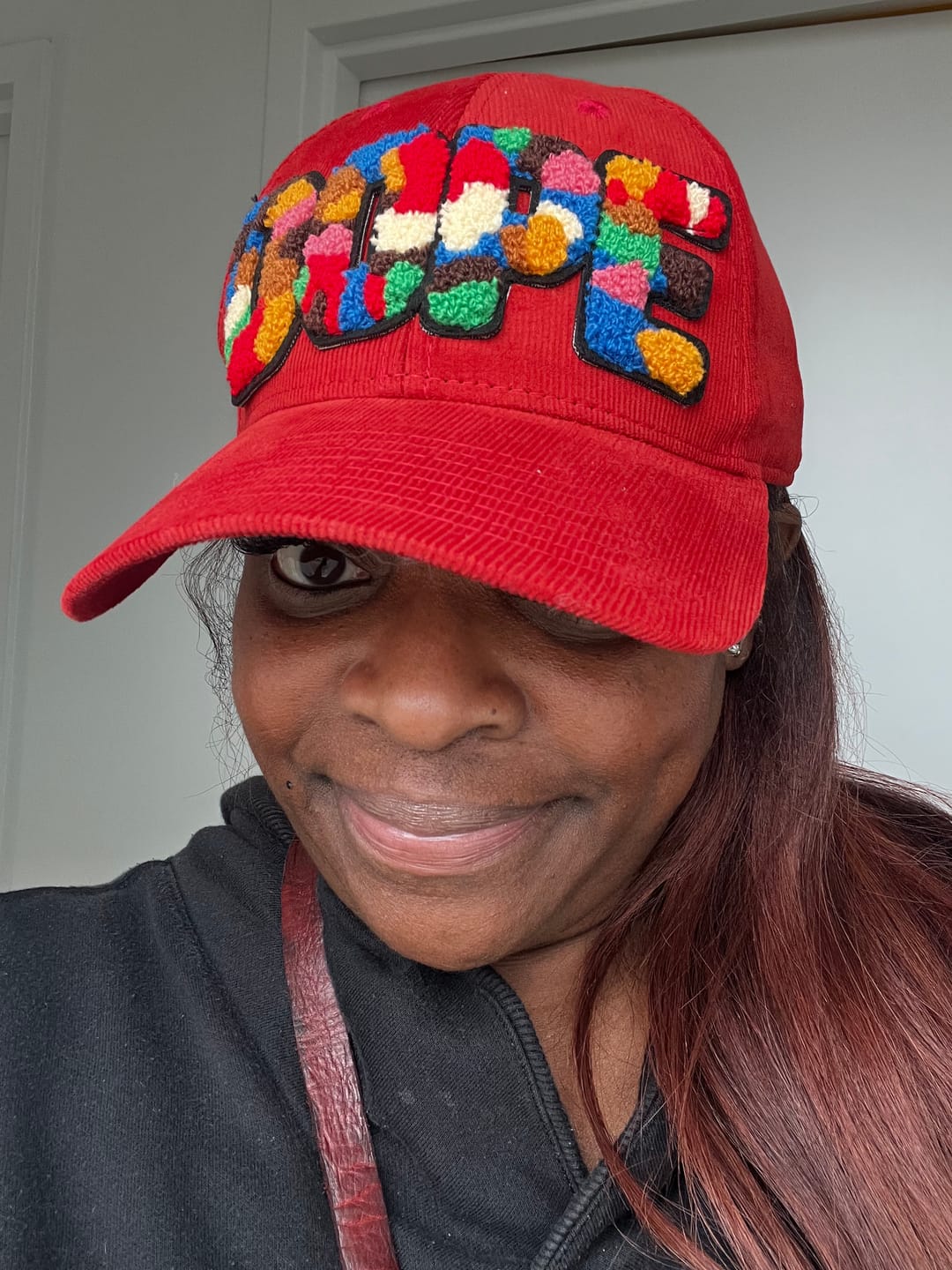Customer photo review of Dope Chenille Patched Low Profile Structured Corduroy Hat