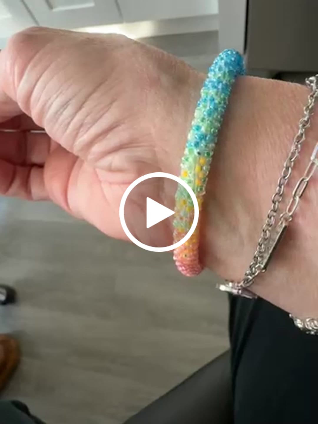 Customer video review of Vivid Rainbow Confetti Ombré