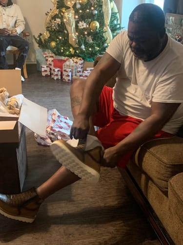 Customer photo review of Brown Tan American Gator Belly Cowboy Shoes With Ultra Light Sole