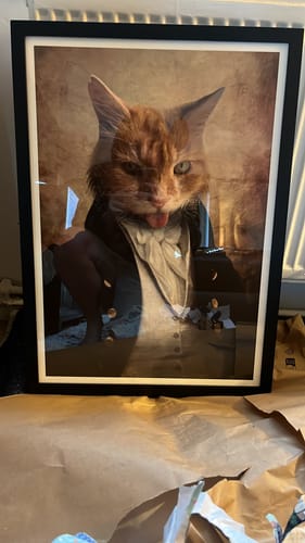 Customer photo review of The Baron - Custom Vintage Pet Portrait