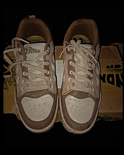 Customer photo review of FLAME Roasted Caramel Men's casual sneaker