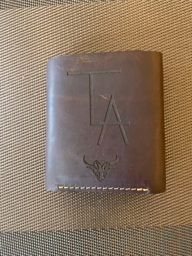 Customer photo review of The Trinity Trifold Wallet - Walnut Brown