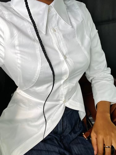 Customer photo review of Button Up Skater Shirt