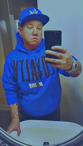 Customer photo review of Loyalty - Royal Blue Hoodie Sweatshirt