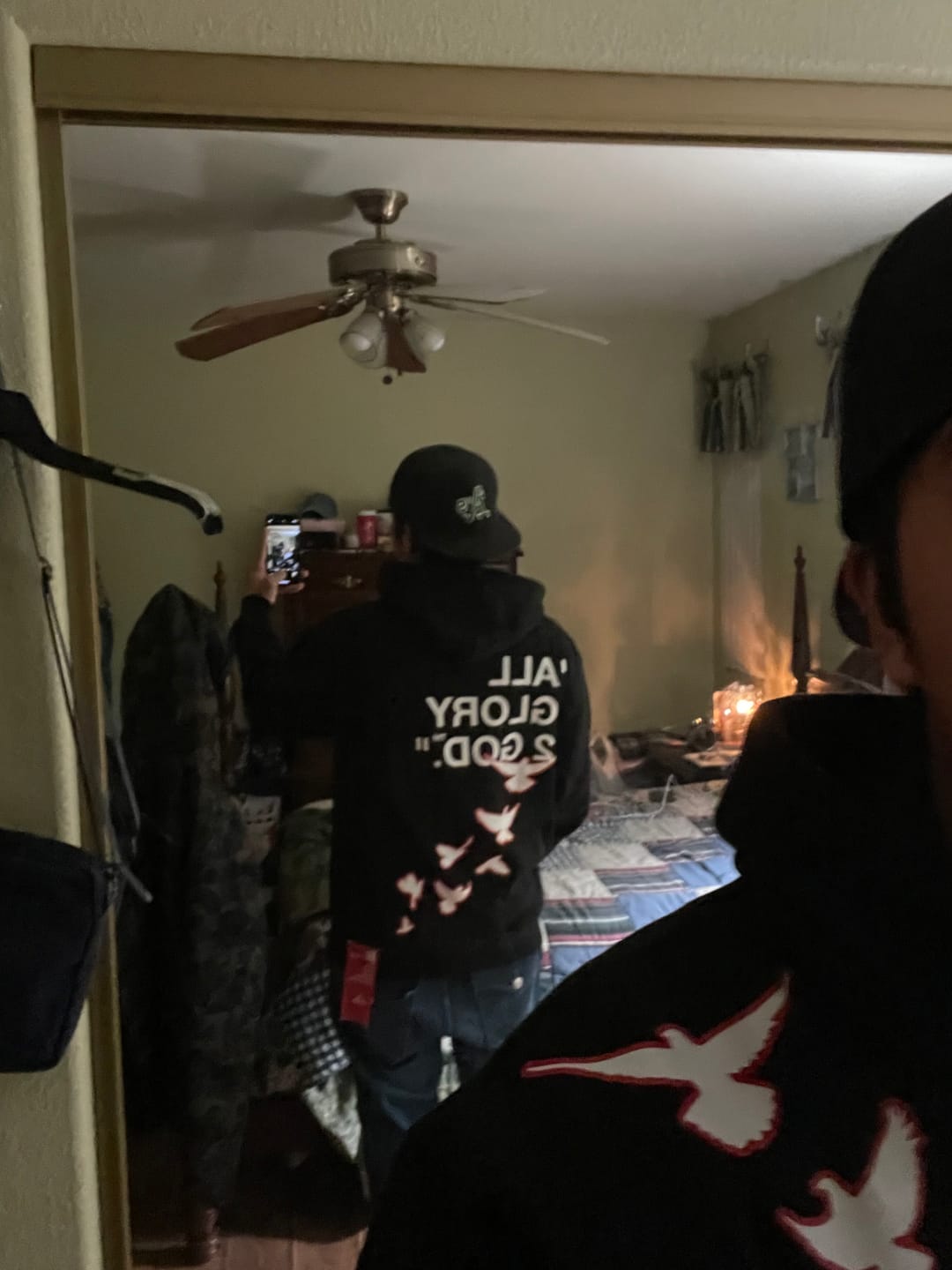 Customer photo review of All Glory To God "Flocka Doves" Hoodie 'Bred'