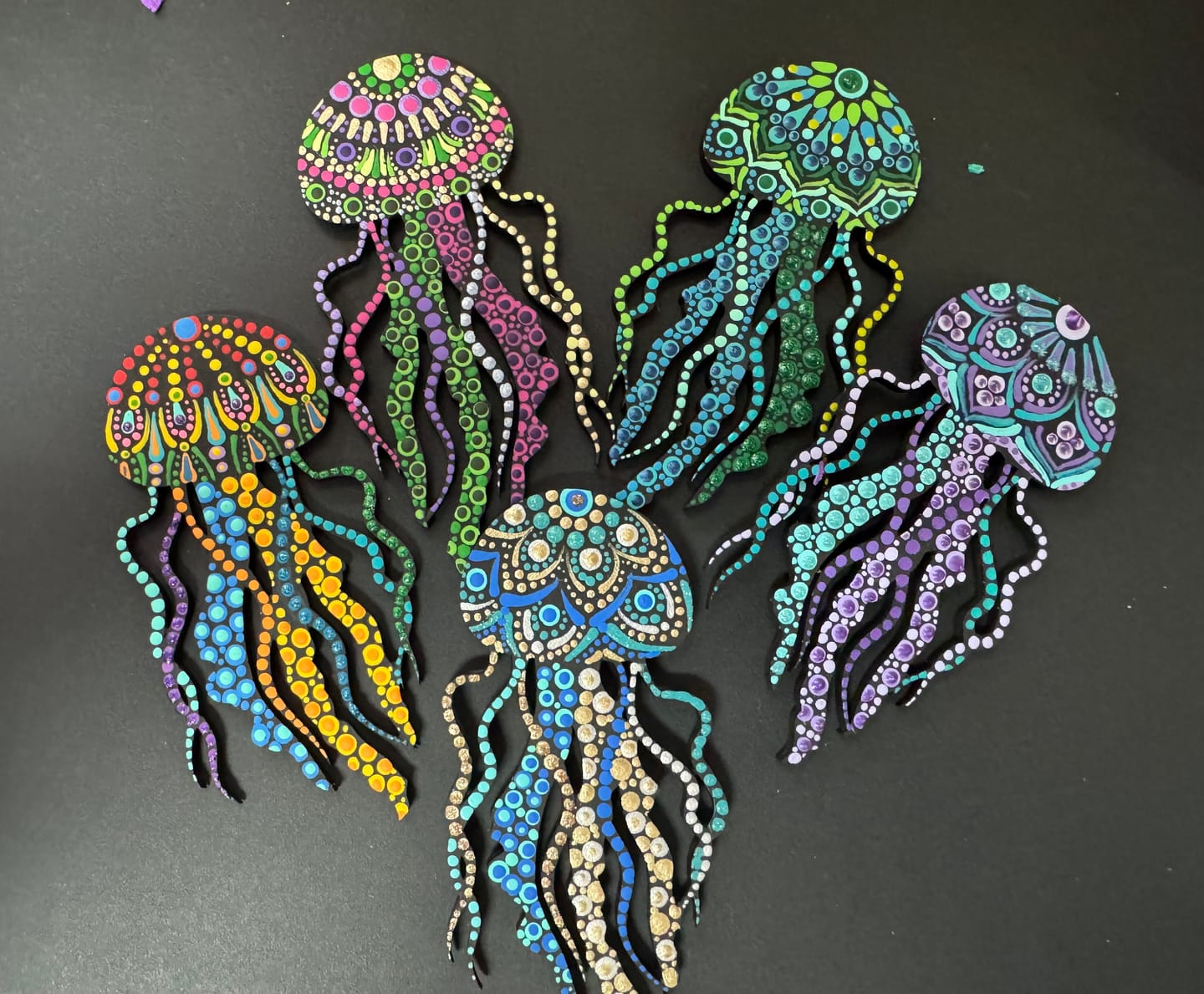 Customer photo review of Unfinished Wood Jellyfish Jelly Fish Silhouette - Craft- up to 24" DIY
