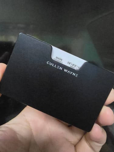 Customer photo review of Aluminum Cardholder