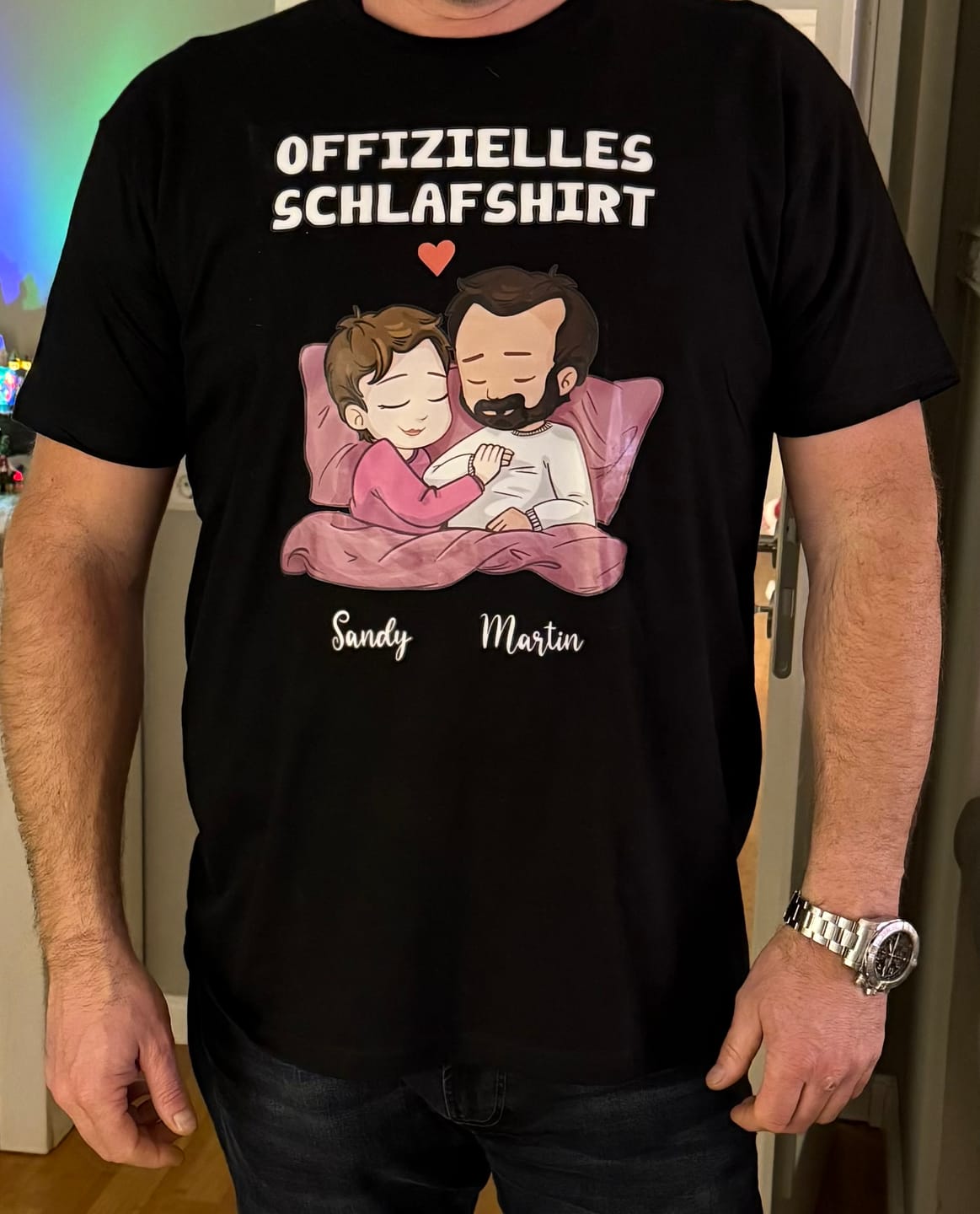 Customer photo review of Offizielles Schlafshirt - Personalisiertes T-Shirt für Paare